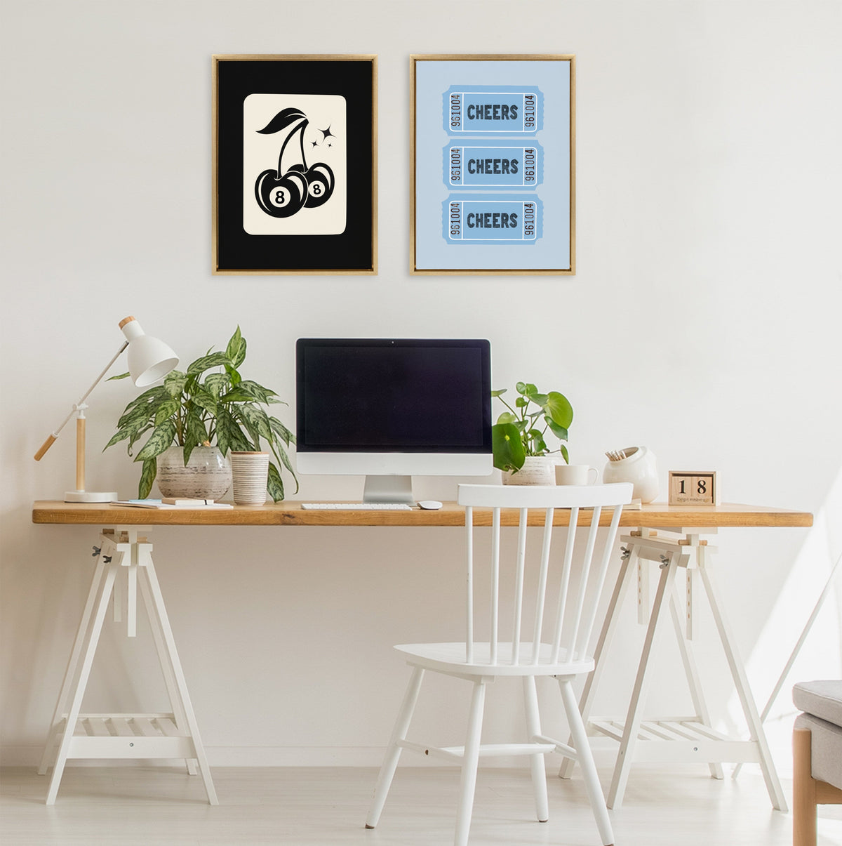 Sylvie Cherry Ball 8 Framed Canvas by Honey Island Studio