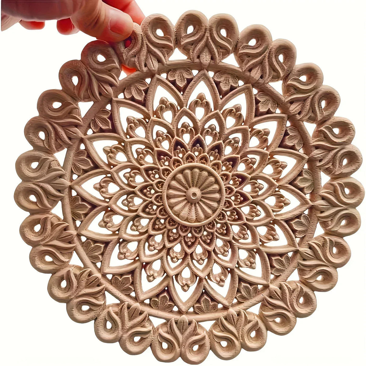 Wall Art - Floral Oak Wood Natural
