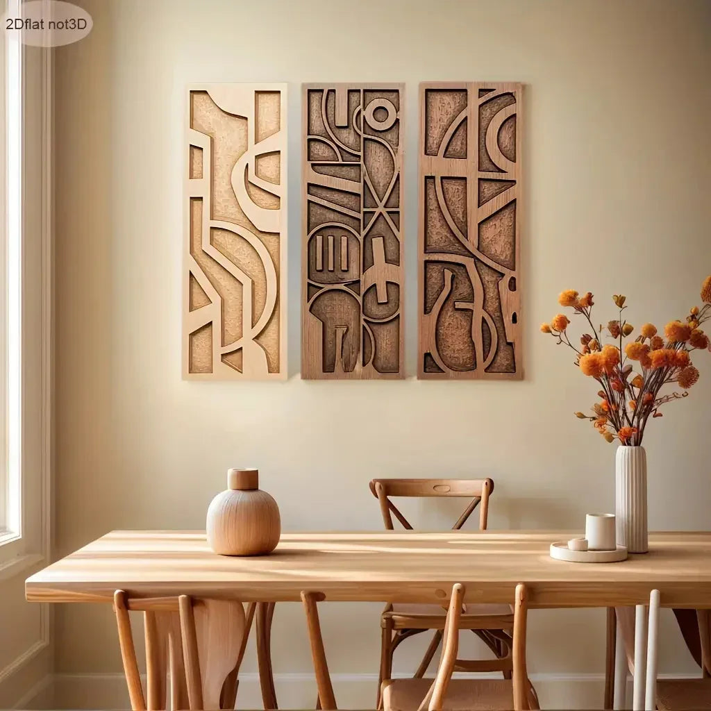Wall Art - Geometric Wooden 3D