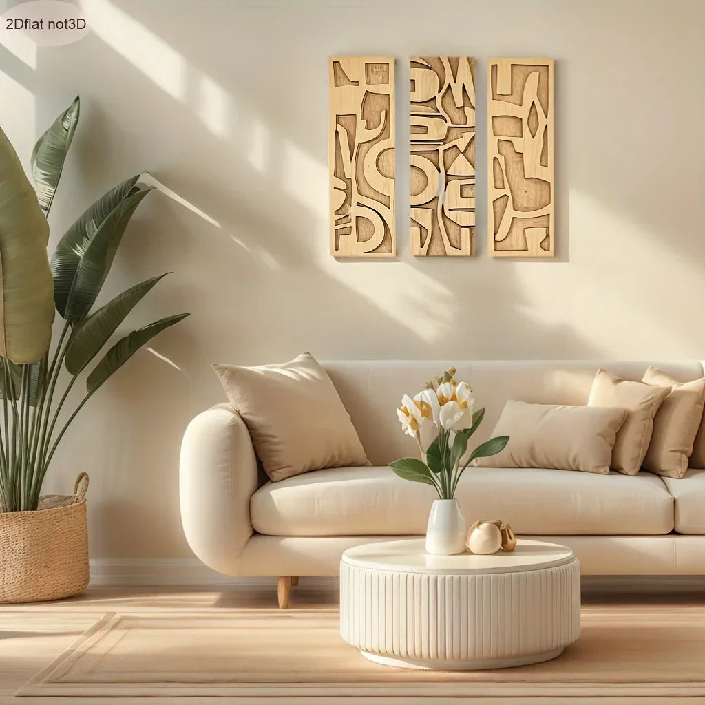 Wall Art - Geometric Wooden 3D