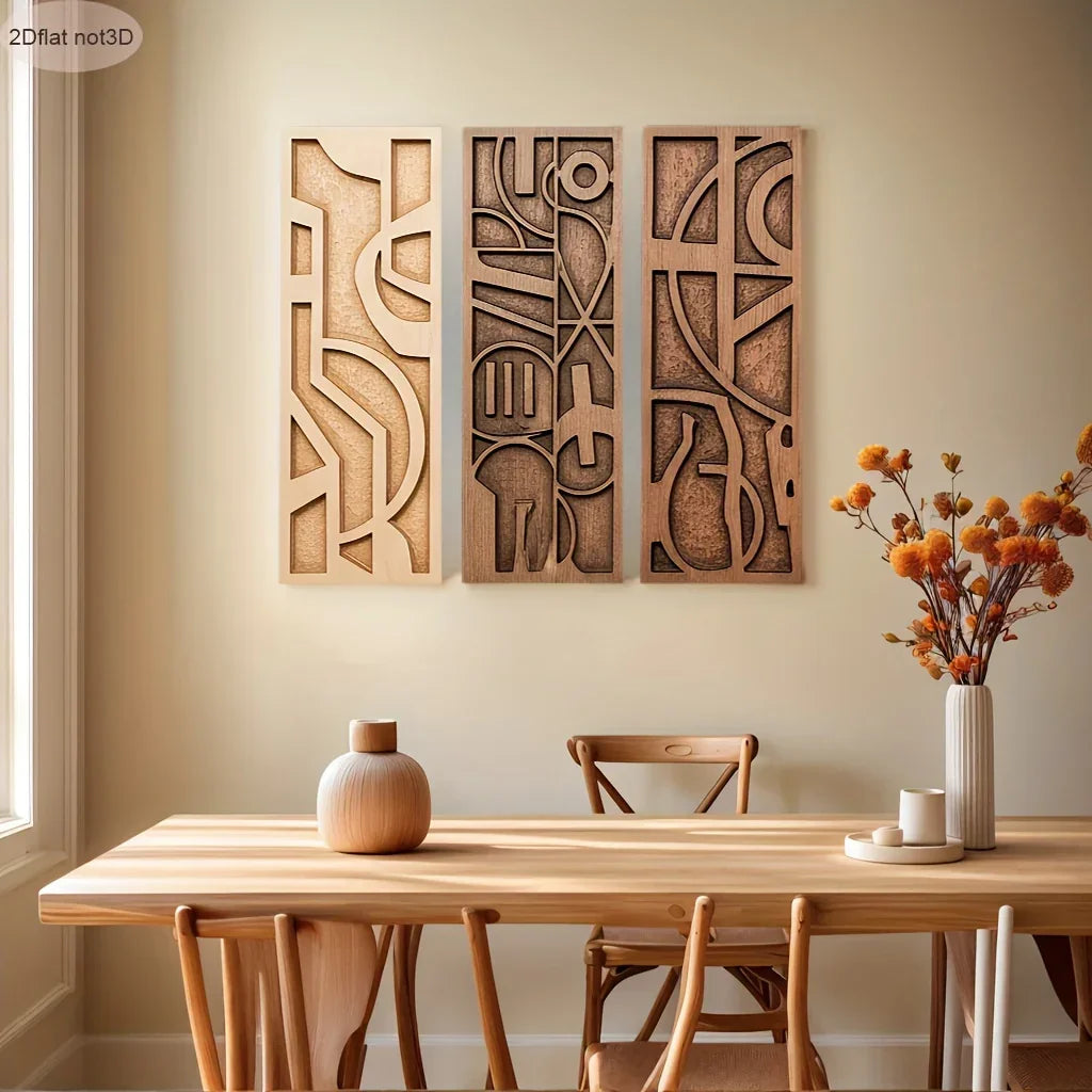 Wall Art - Geometric Wooden 3D