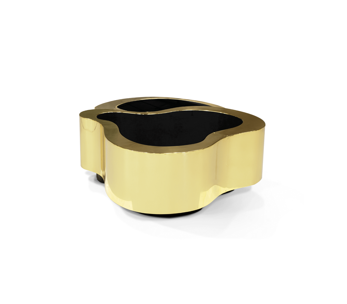 Wave Hammered Brass Center Table by Boca do Lobo – view 2