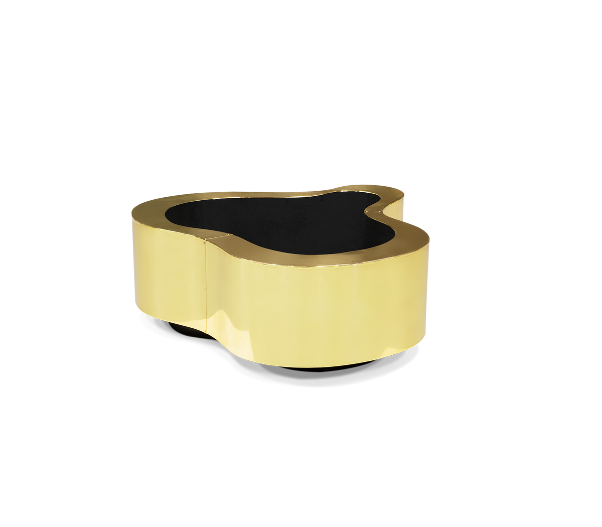 Wave Hammered Brass Center Table by Boca do Lobo – view 3