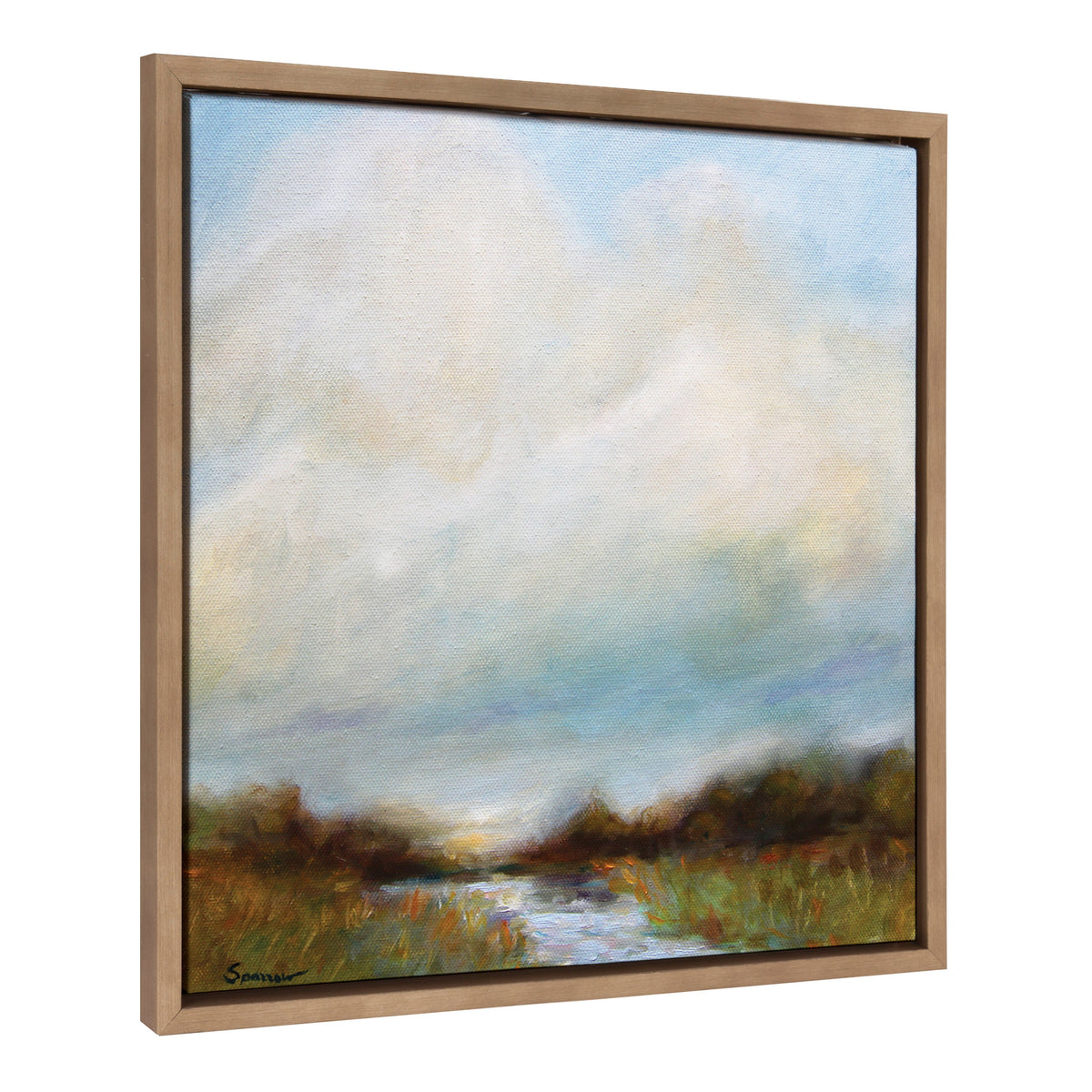 Sylvie Tranquility Framed Canvas by Mary Sparrow