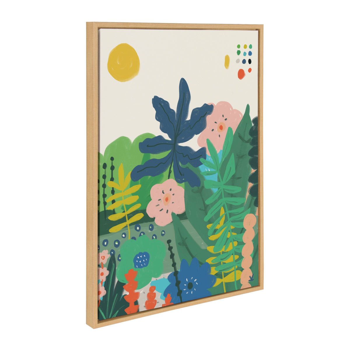 Sylvie Zen Garden 1 Framed Canvas by Kelly Knaga