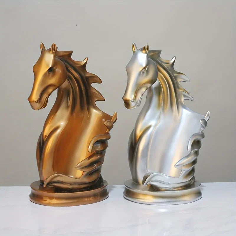 Wine Rack - Modern Horse Head Wooden