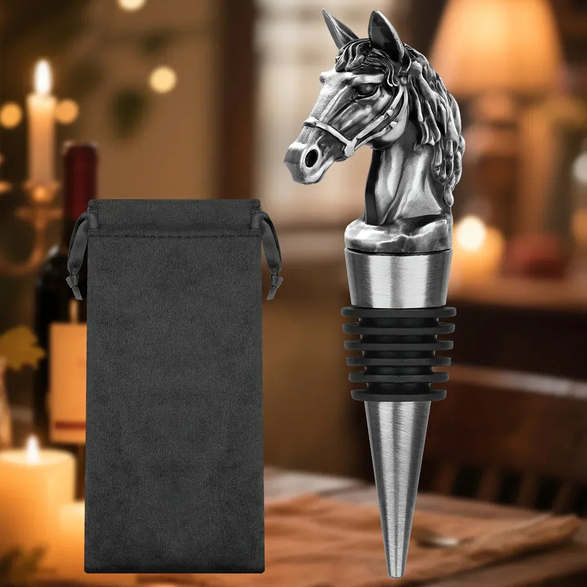 Wine Stopper - Metal Horse Head Champagne