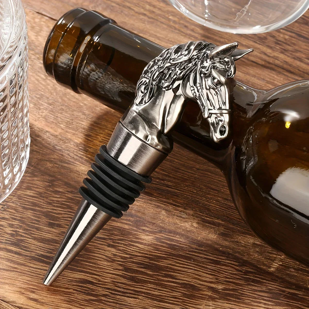 Wine Stopper - Metal Horse Head Champagne