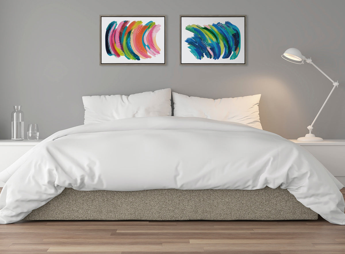 Sylvie Bright Abstract Framed Canvas by Jessi Raulet of Ettavee