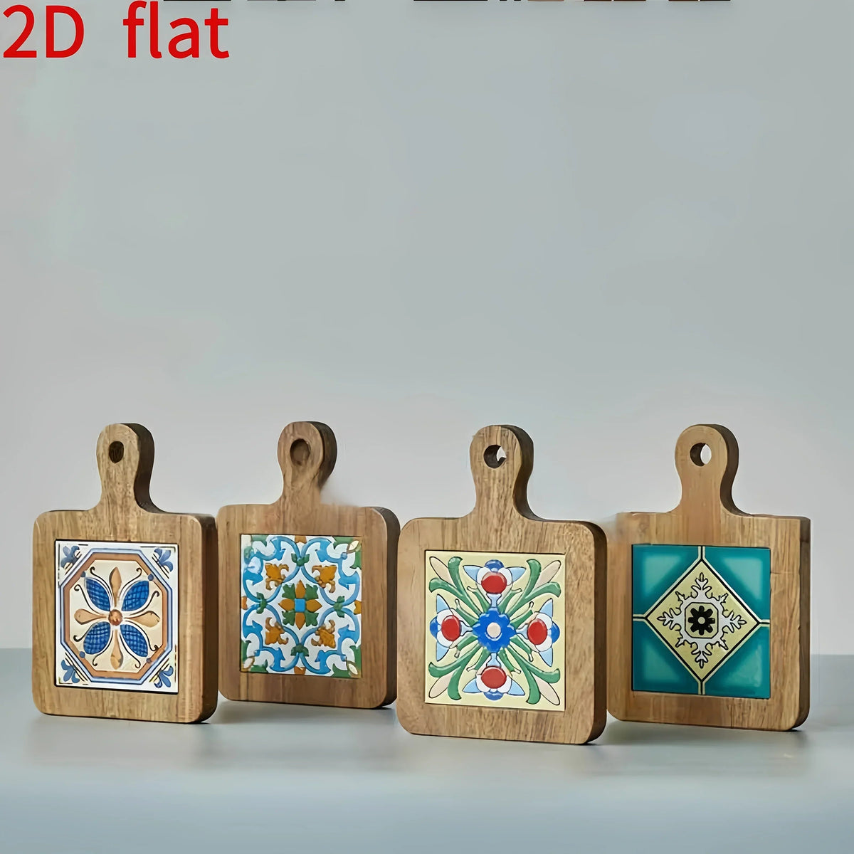 Wooden Heat-Resistant Pads - Floral Vintage