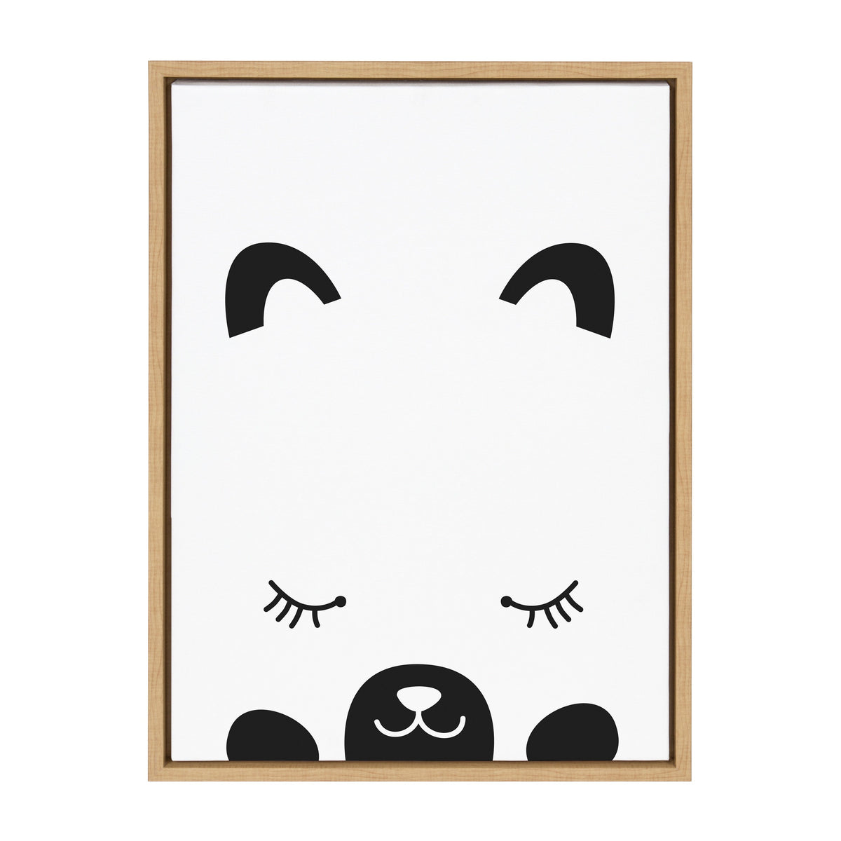 Sylvie Modern Baby Bear Framed Canvas by Rachel Lee of My Dream Wall