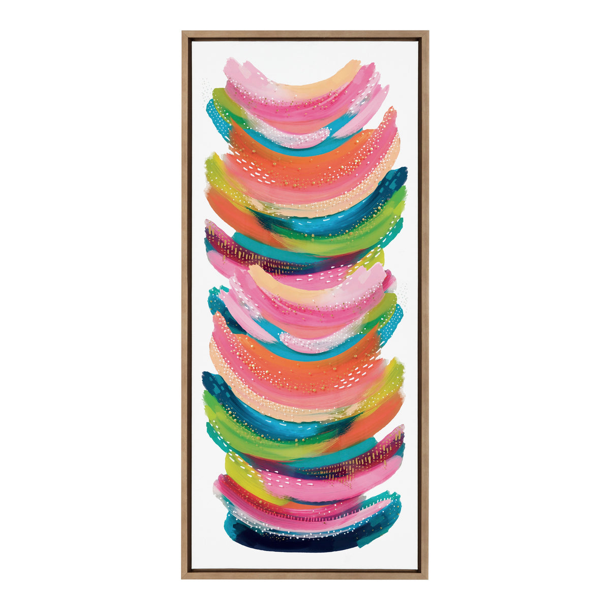 Sylvie Bright Abstract Framed Canvas by Jessi Raulet of Ettavee