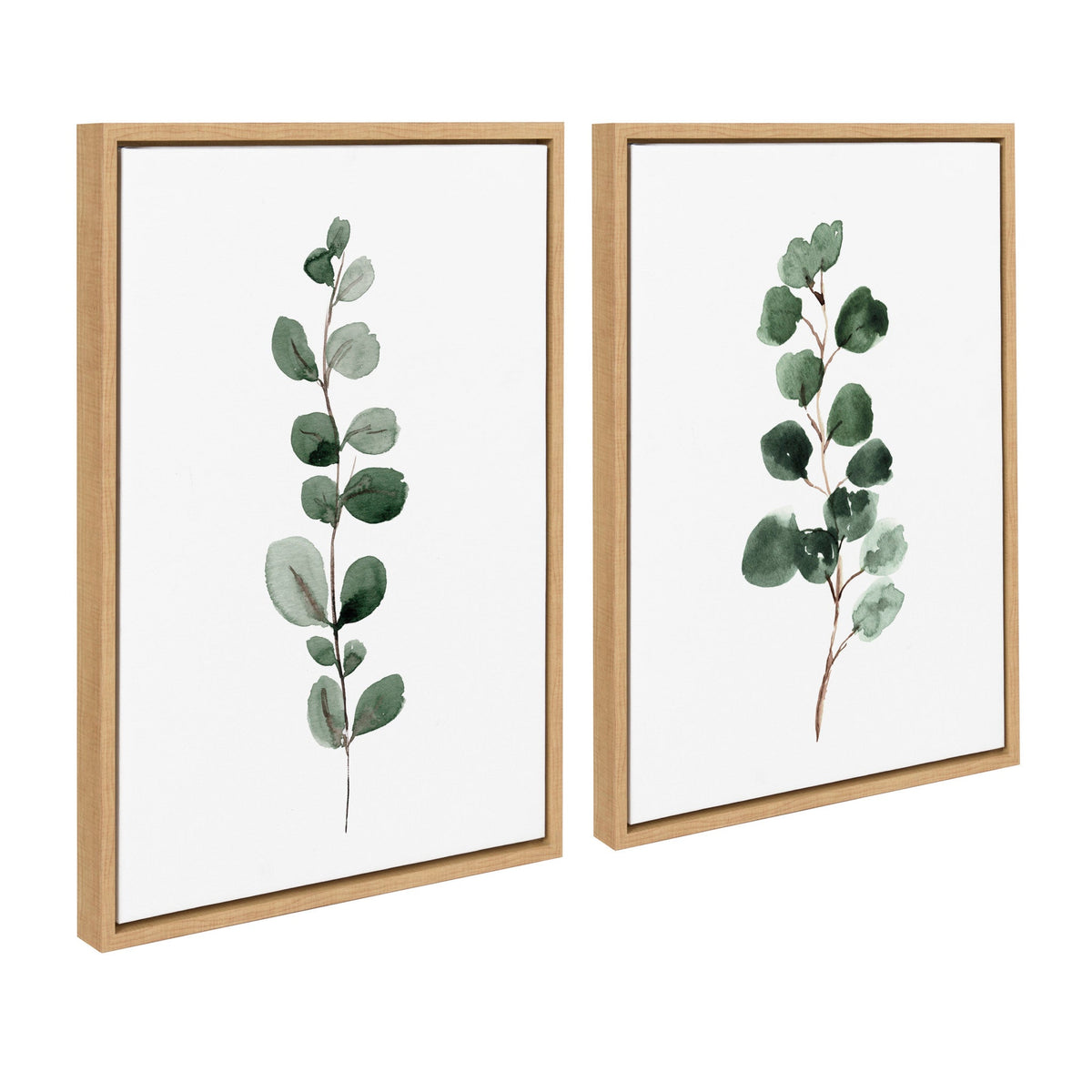 Sylvie Eucalyptus Framed Canvas Set by Maja Mitrovic