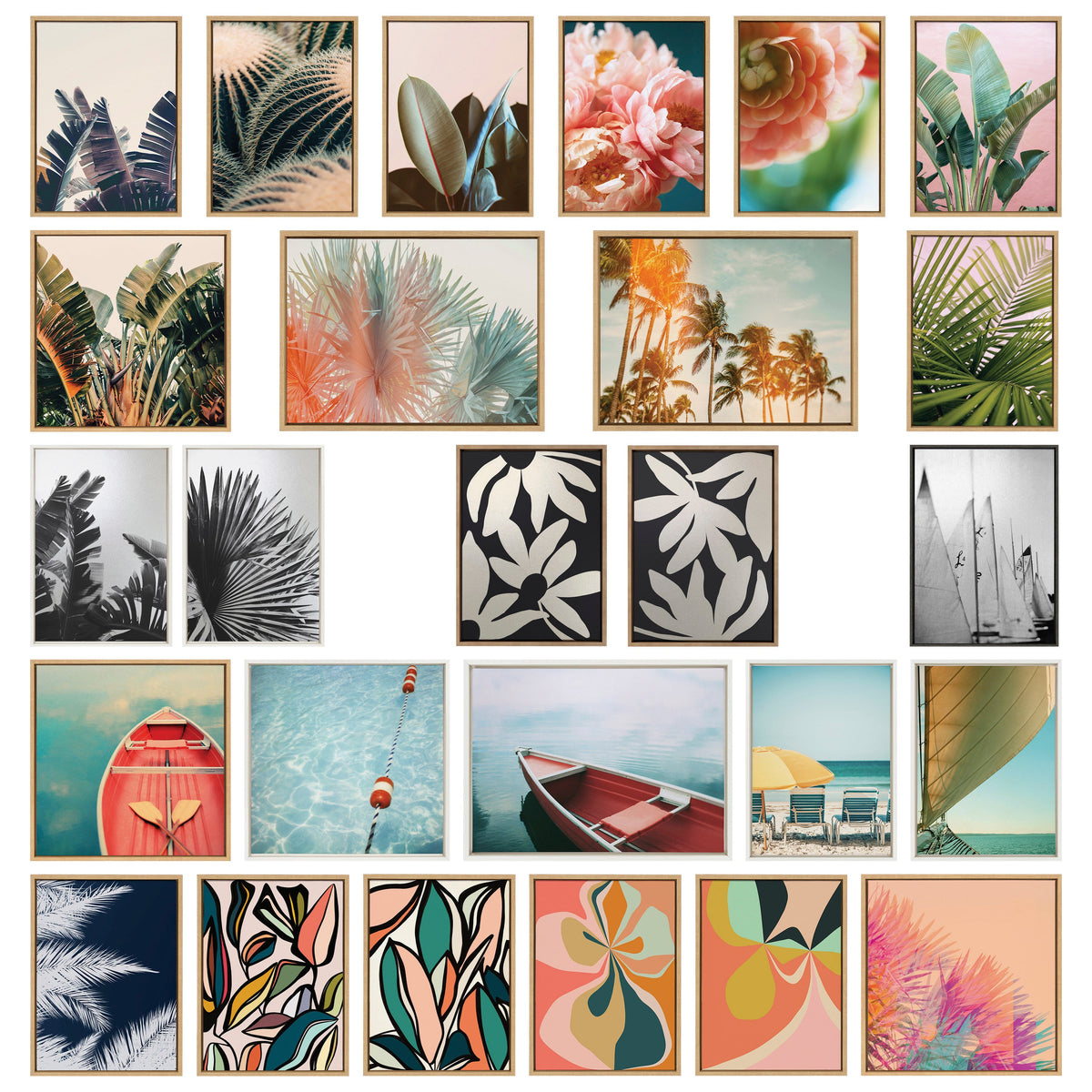 Sylvie Miami Breeze Framed Canvas by Alicia Bock