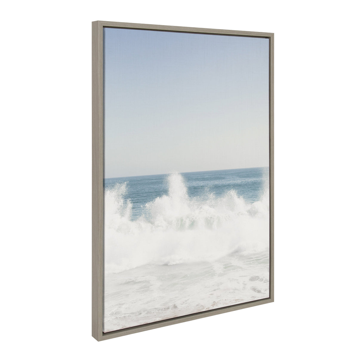 Sylvie Waves Crashing Framed Canvas by Caroline Mint