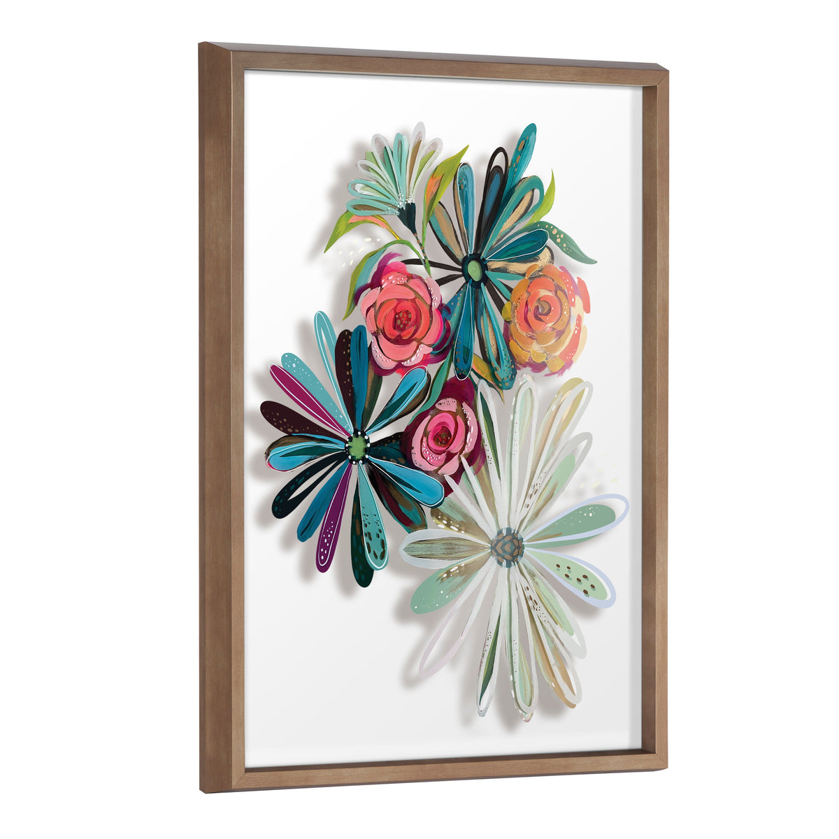 Blake Flowers on Glass 2 Whole Flowers Framed Printed Art by Jessi Raulet of Ettavee