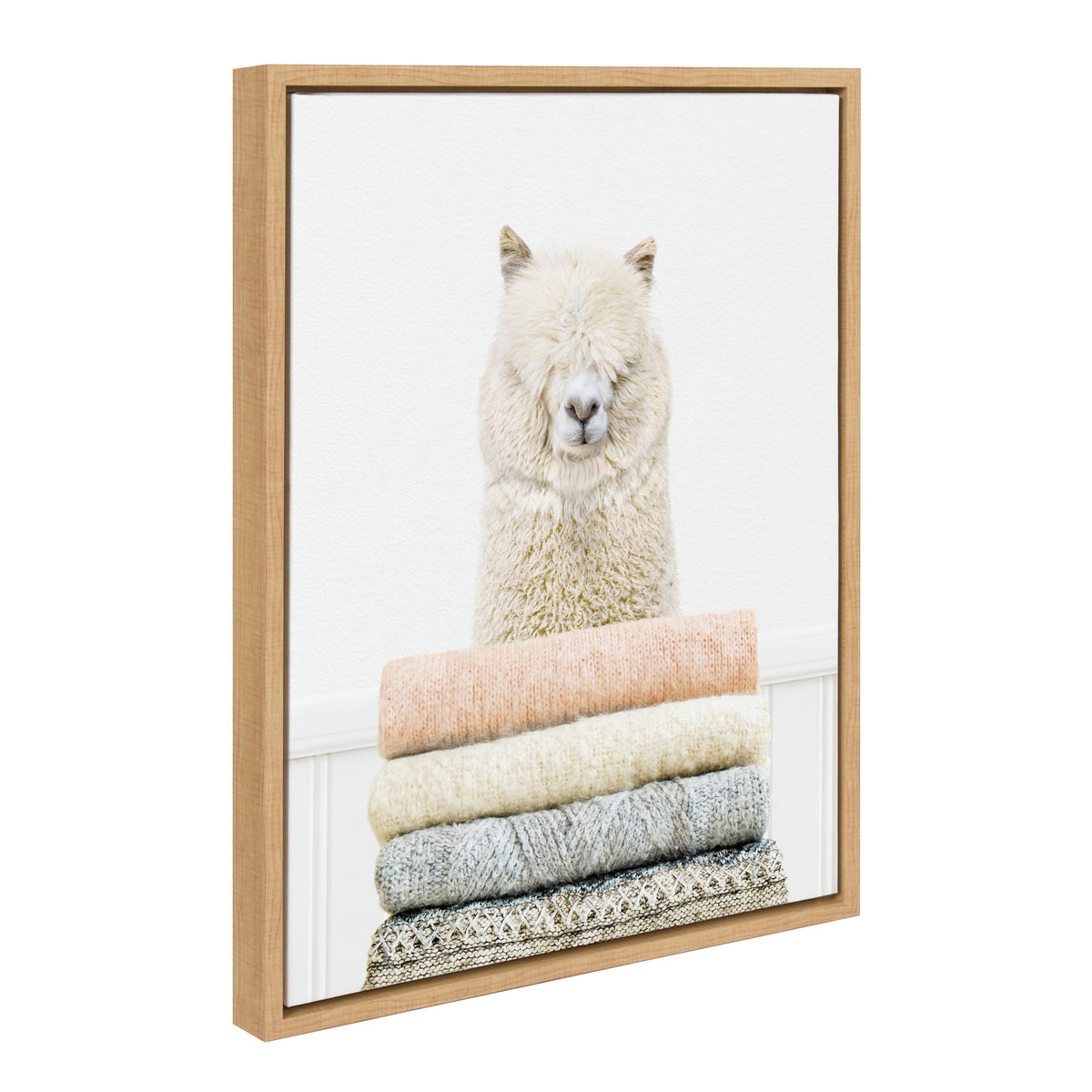 Sylvie Fold Alpaca Framed Canvas by Amy Peterson Art Studio