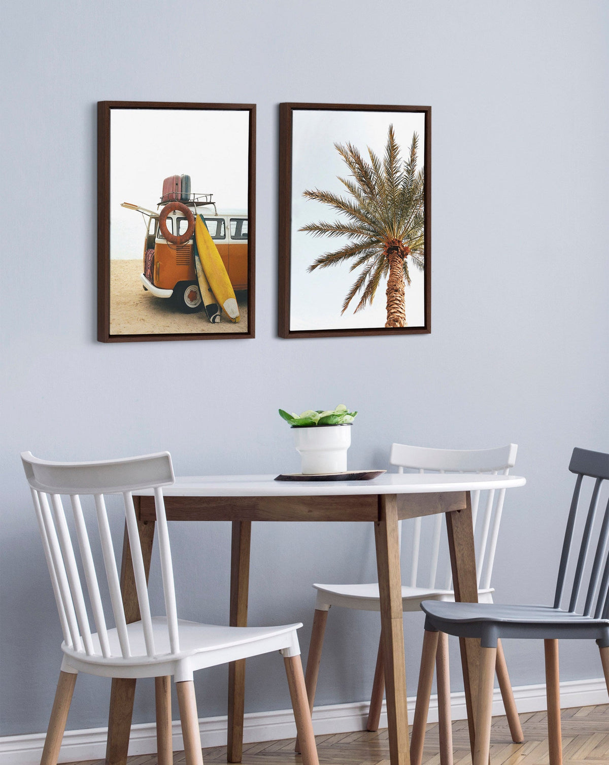 Sylvie Surfboard Paradise Framed Canvas Set by The Creative Bunch Studio