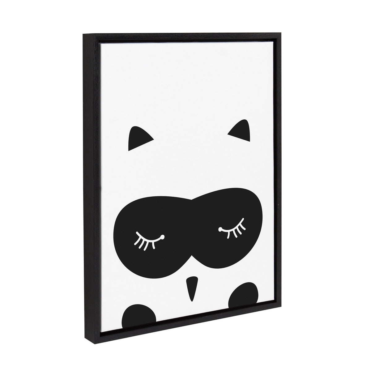 Sylvie Modern Baby Owl Framed Canvas by Rachel Lee of My Dream Wall